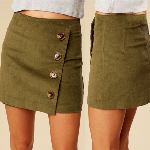 Altar’d State Corduroy Cute As A Button Mini Skirt - Picture 5 of 5